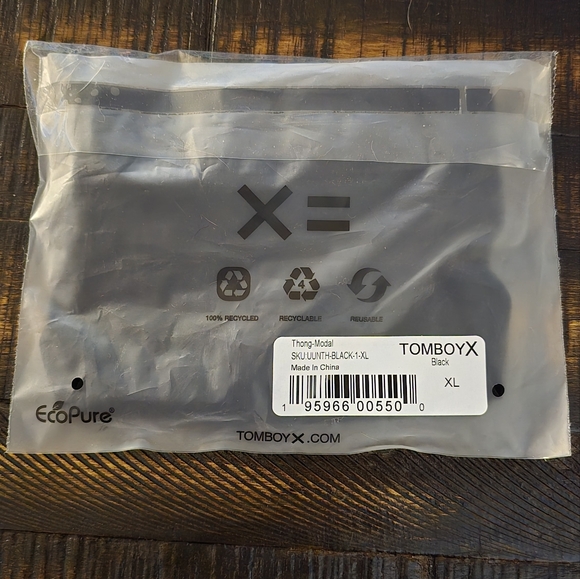 COPY - TomboyX thong- TENCEL - Modal black size XL - Picture 3 of 5
